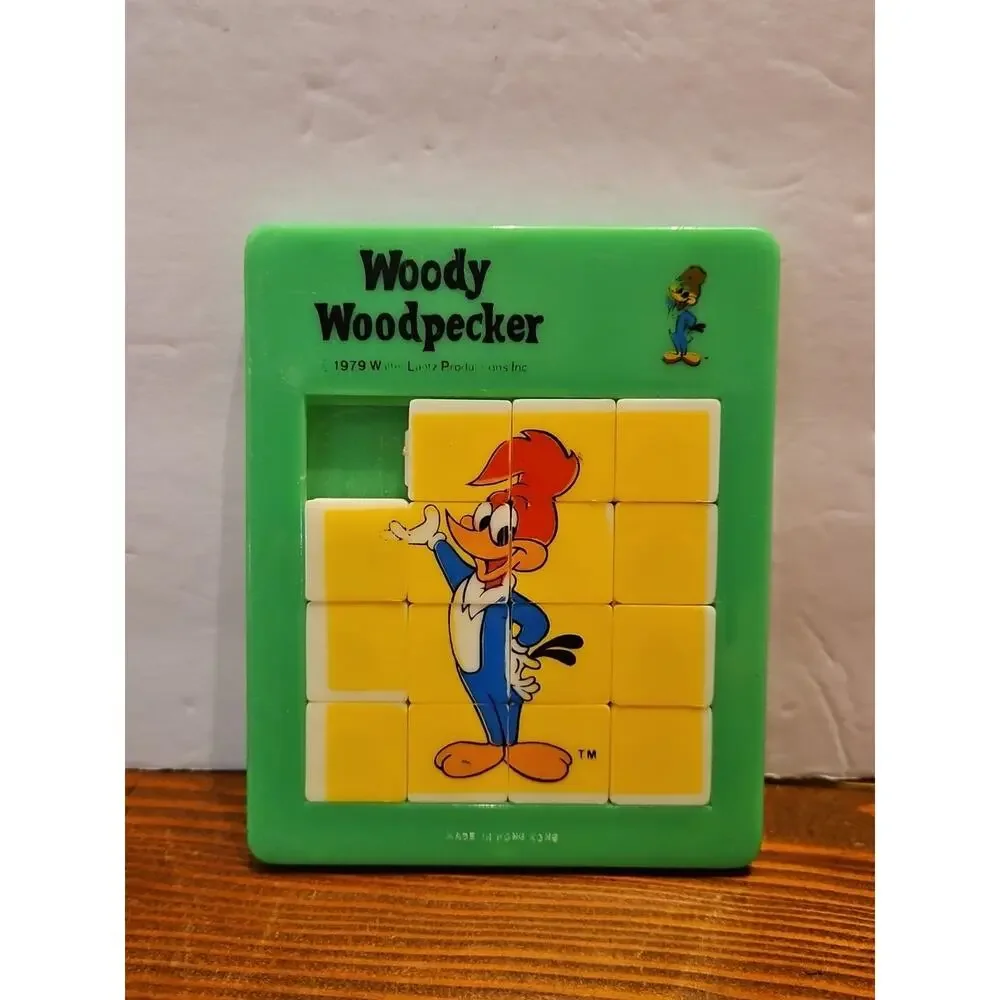 Vtg 1979‎ Bugs Bunny Daffy Duck + Woody Woody Woodpecker Sliding Puzzle Toys